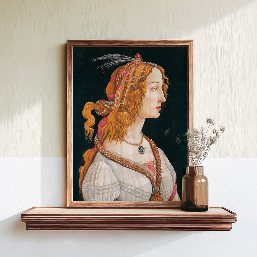 Sandro Botticelli Simonetta Vespucci Portrait Print – Renaissance Wall Art