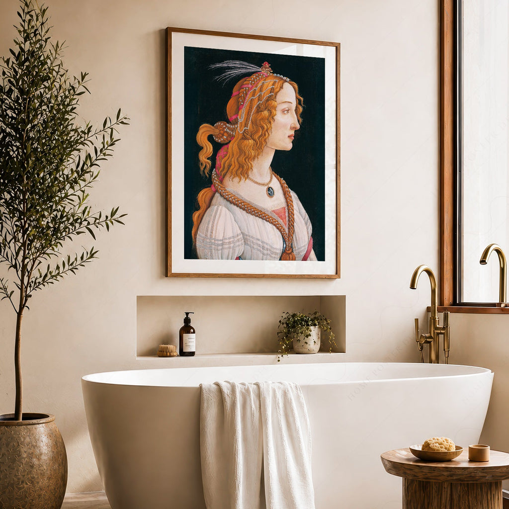 Sandro Botticelli Simonetta Vespucci Portrait Print – Renaissance Wall Art