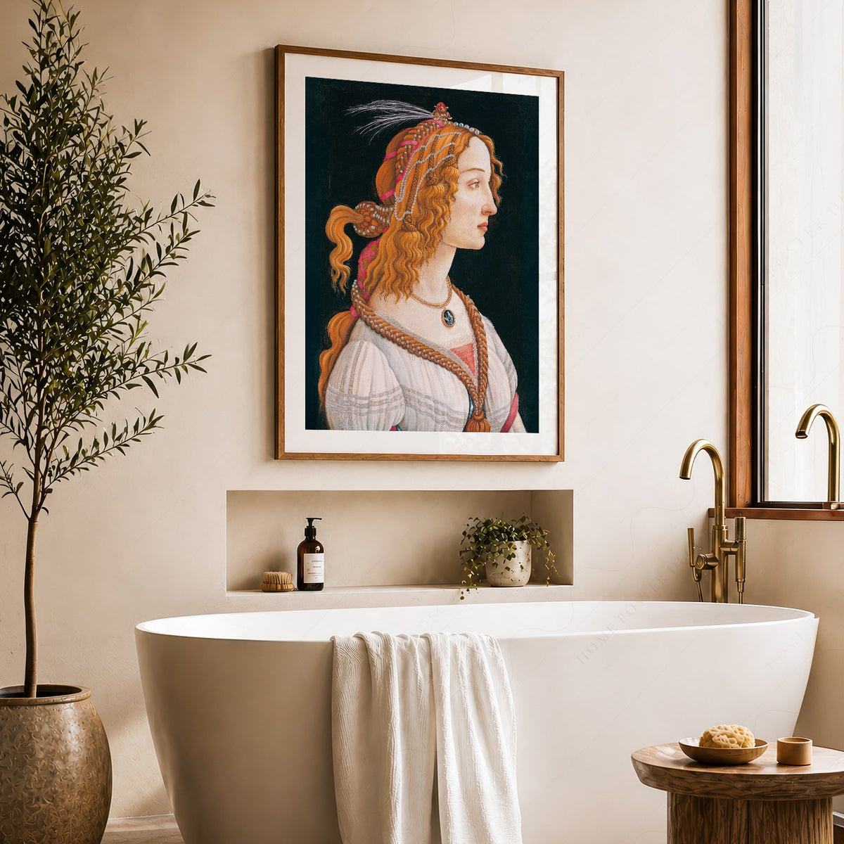 Sandro Botticelli Simonetta Vespucci Portrait Print – Renaissance Wall Art