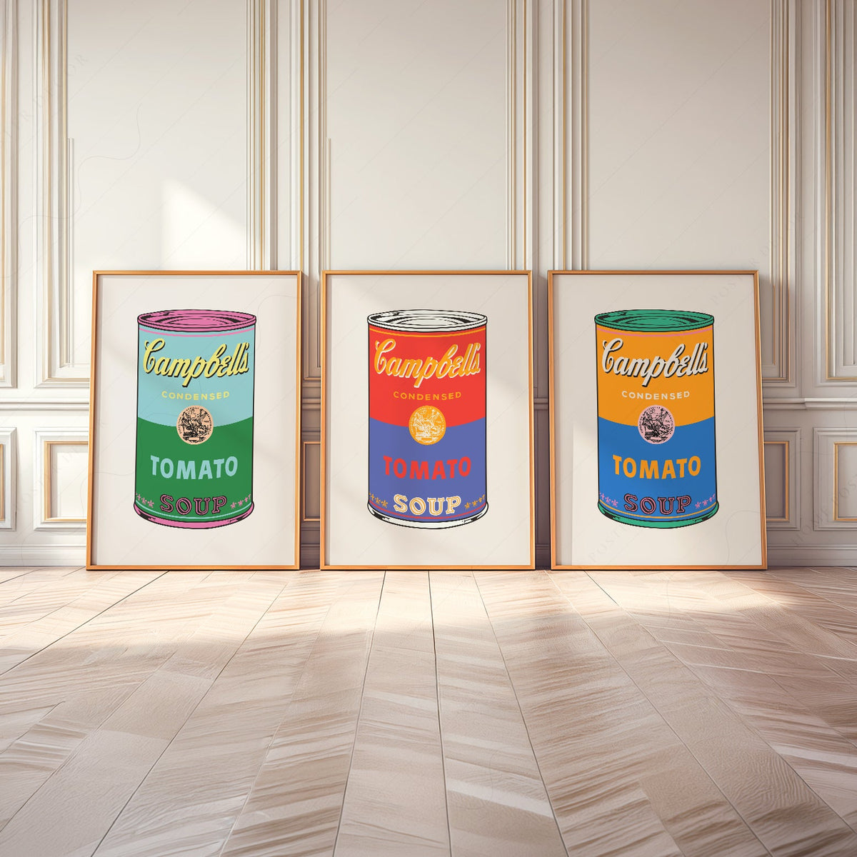 Andy Warhol Campbell's Soup Cans Print Set – Pop Art Kitchen Wall Decor