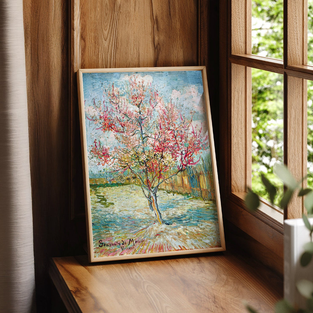 Vincent Van Gogh Pink Peach Trees Art Print – Famous Painting Wall Decor