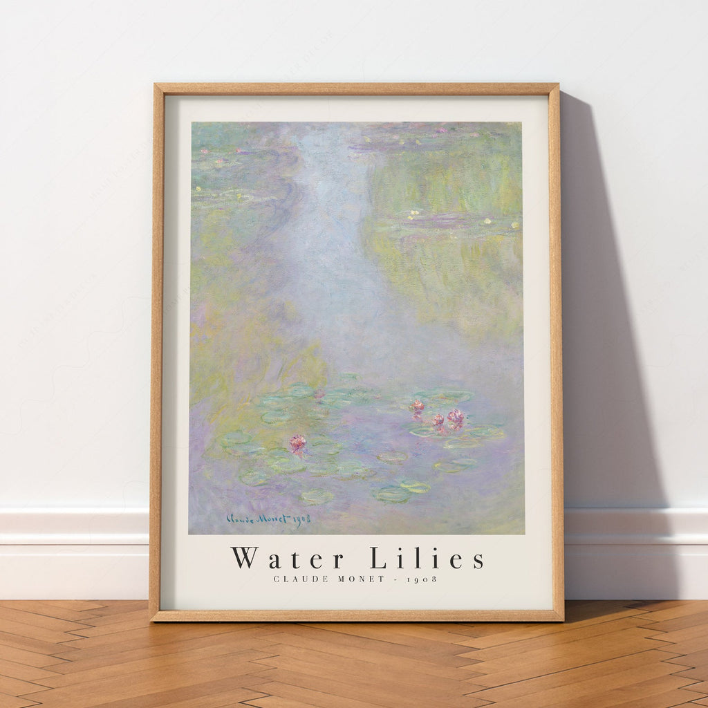 Claude Monet Water Lilies 1908 Art Print – Classic Wall Decor Poster