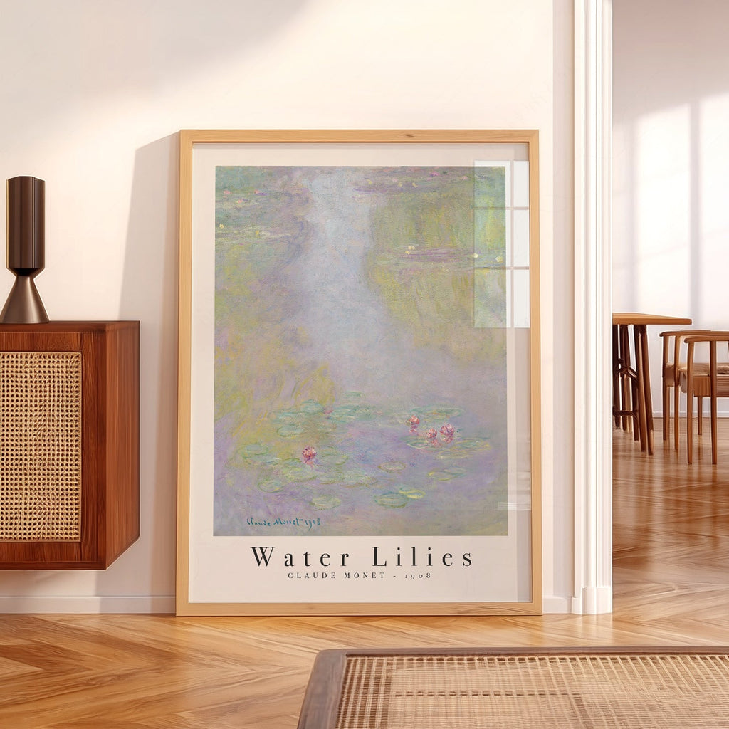 Claude Monet Water Lilies 1908 Art Print – Classic Wall Decor Poster