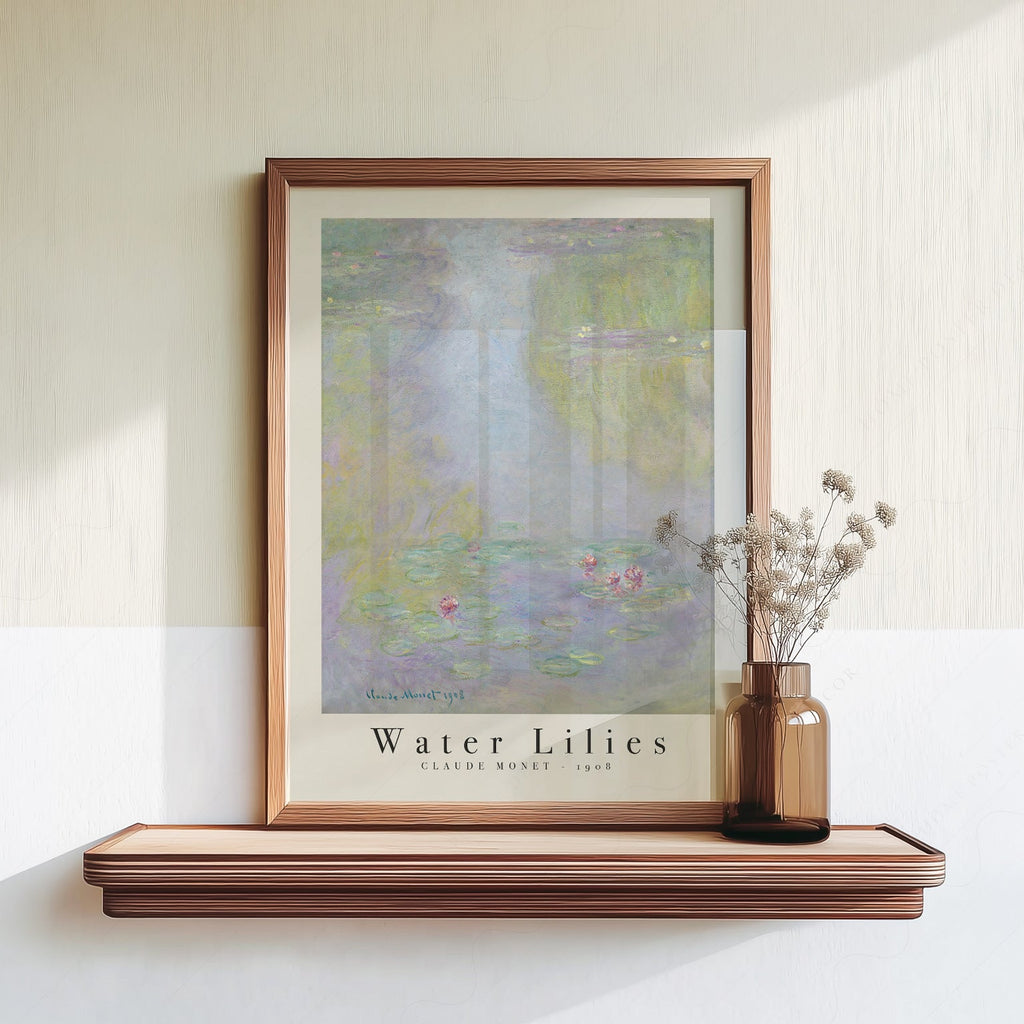 Claude Monet Water Lilies 1908 Art Print – Classic Wall Decor Poster