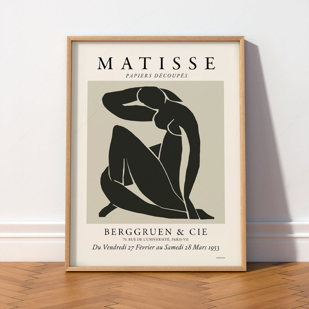 Henri Matisse Nu Bleu Exhibition Poster – Modern Minimalist Wall Art