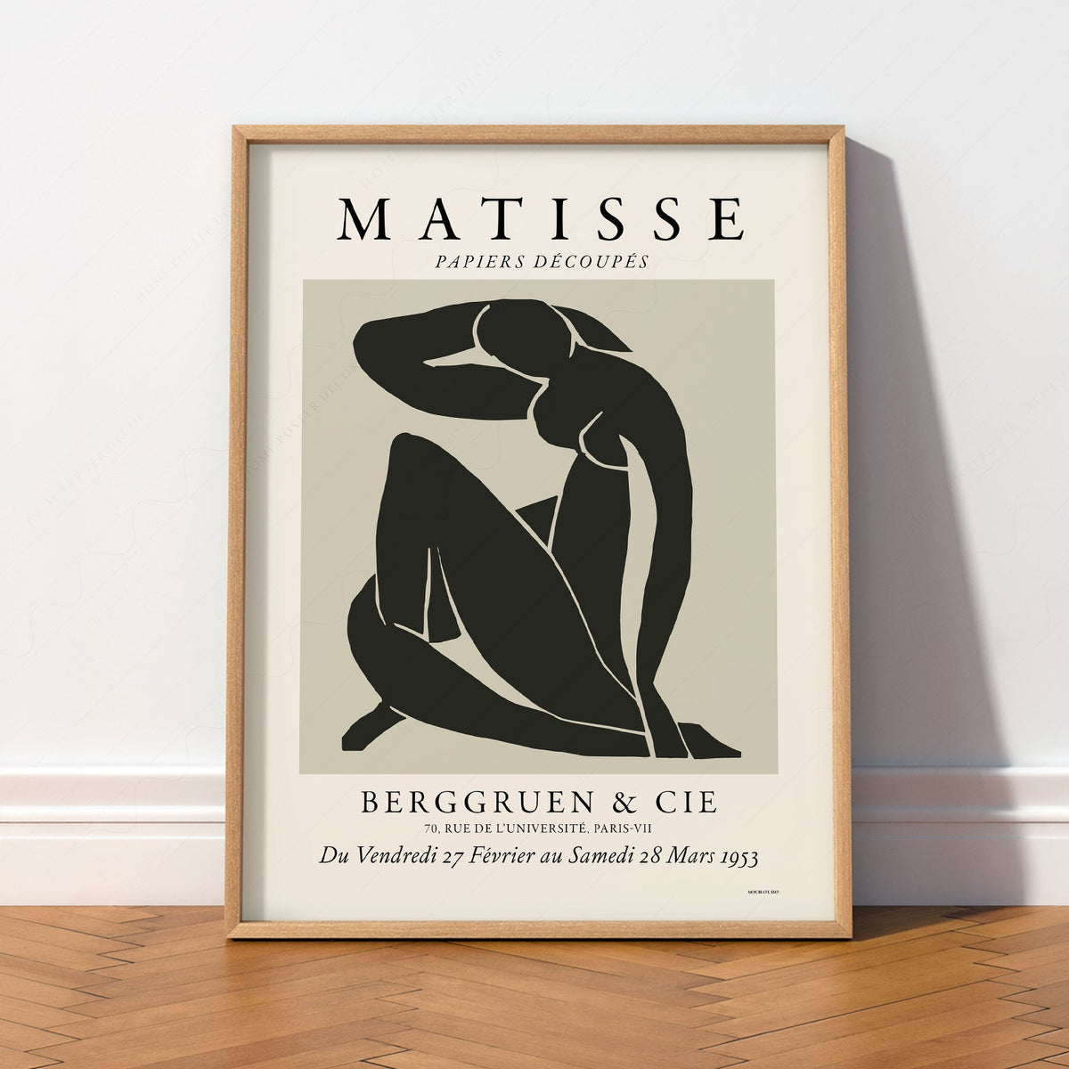 Henri Matisse Nu Bleu Exhibition Poster – Modern Minimalist Wall Art