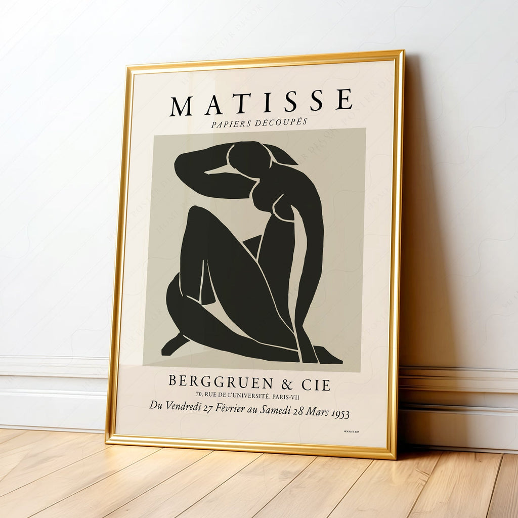 Henri Matisse Nu Bleu Exhibition Poster – Modern Minimalist Wall Art