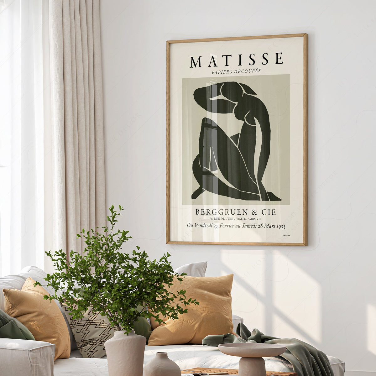 Henri Matisse Nu Bleu Exhibition Poster – Modern Minimalist Wall Art