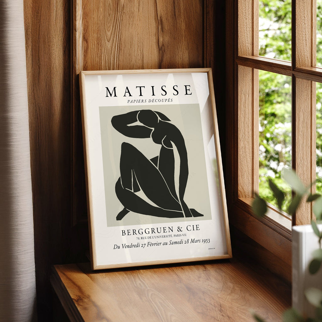 Henri Matisse Nu Bleu Exhibition Poster – Modern Minimalist Wall Art