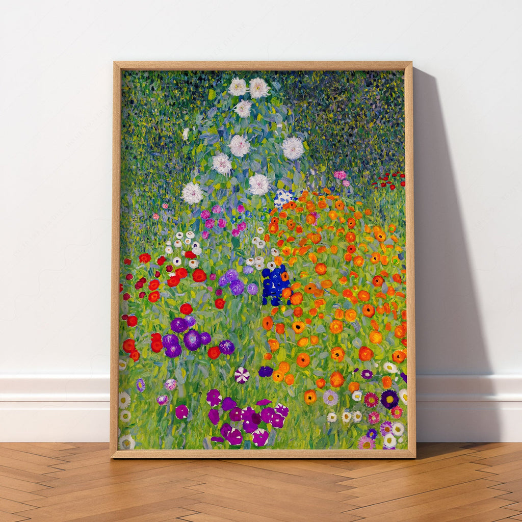 Gustav Klimt Bauerngarten Flower Garden Art Print – Vibrant Wall Decor