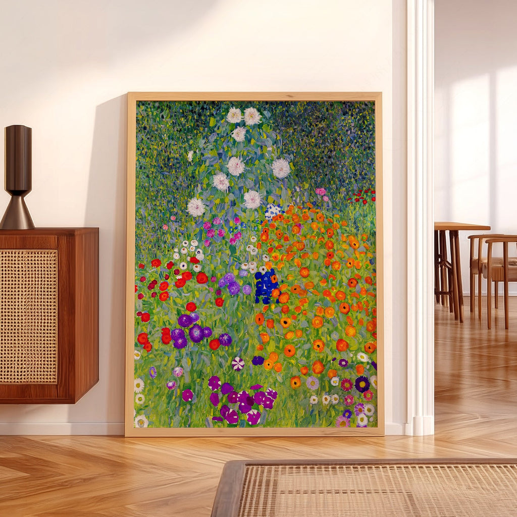 Gustav Klimt Bauerngarten Flower Garden Art Print – Vibrant Wall Decor