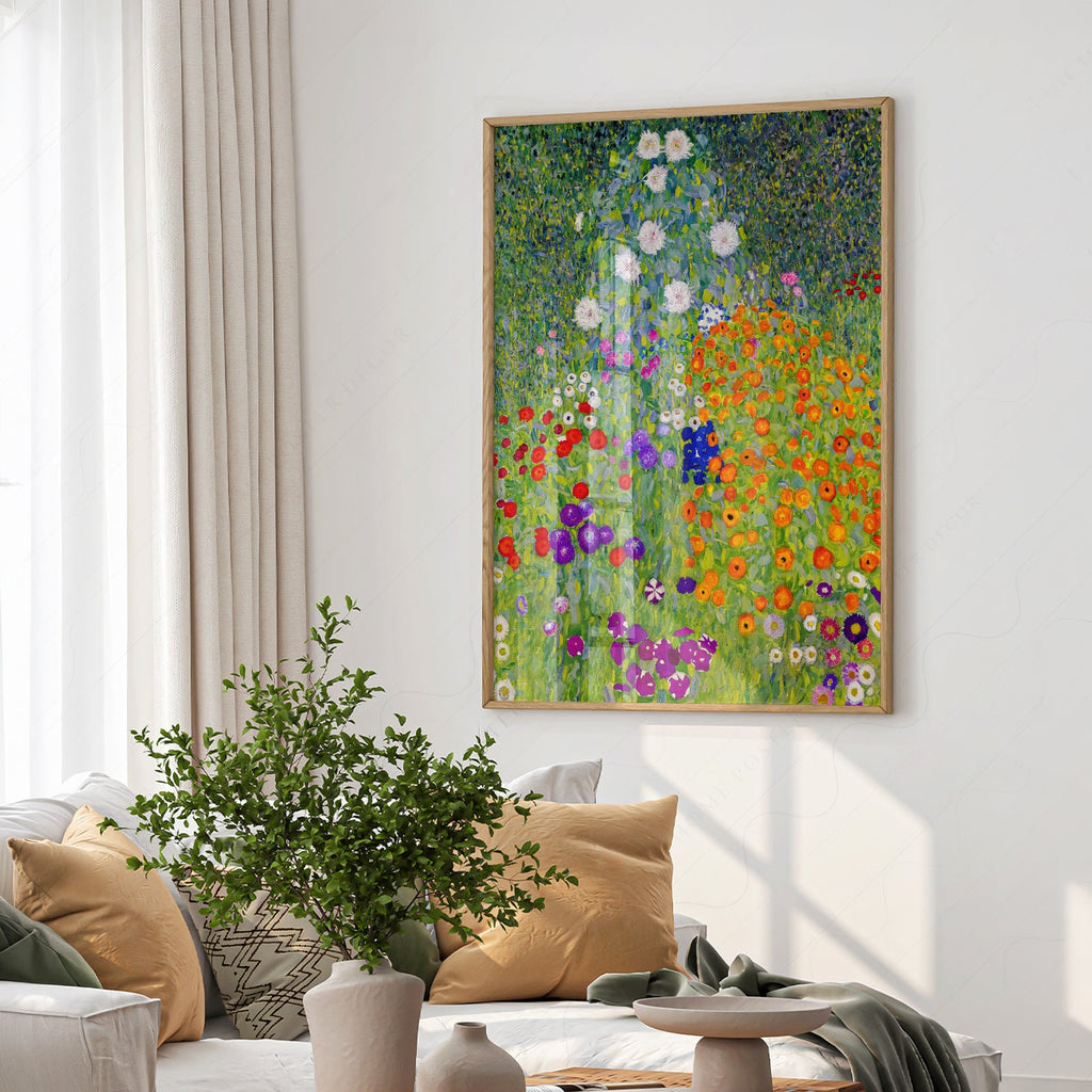 Gustav Klimt Bauerngarten Flower Garden Art Print – Vibrant Wall Decor