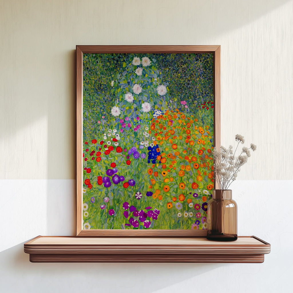 Gustav Klimt Bauerngarten Flower Garden Art Print – Vibrant Wall Decor