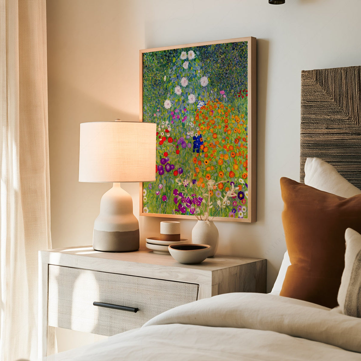 Gustav Klimt Bauerngarten Flower Garden Art Print – Vibrant Wall Decor
