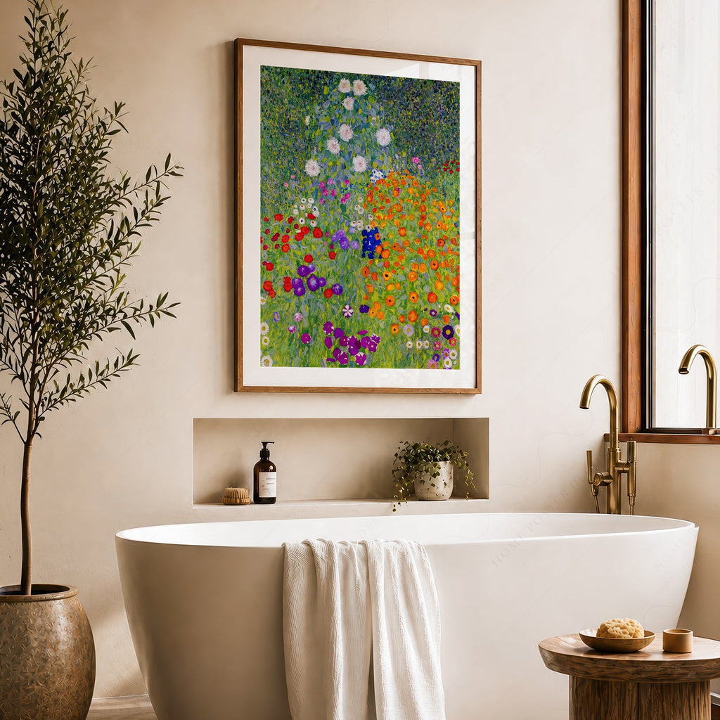 Gustav Klimt Bauerngarten Flower Garden Art Print – Vibrant Wall Decor