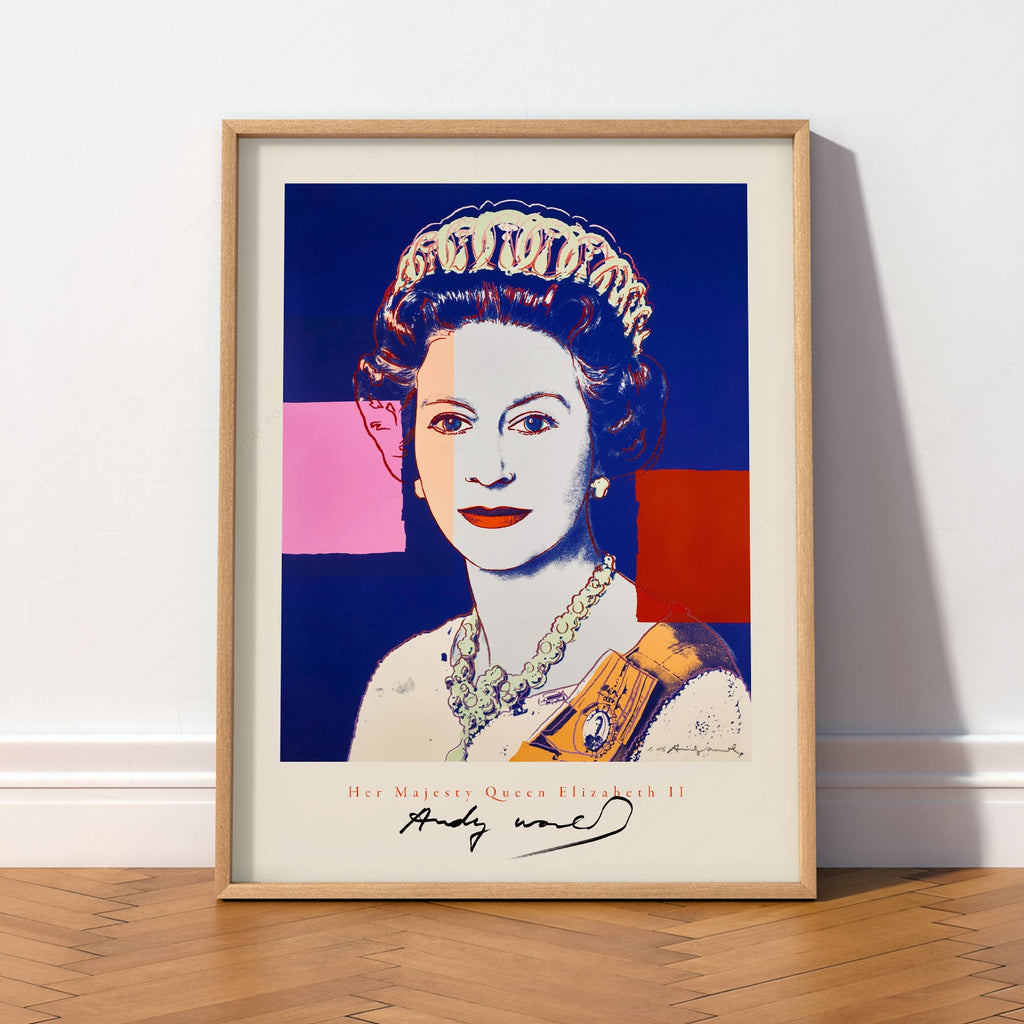 Andy Warhol Queen Elizabeth II Pop Art Print – Modern Wall Art Poster