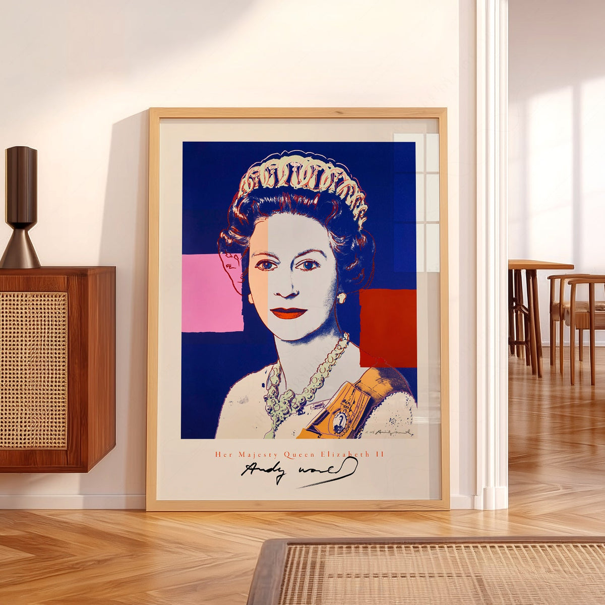 Andy Warhol Queen Elizabeth II Pop Art Print – Modern Wall Art Poster