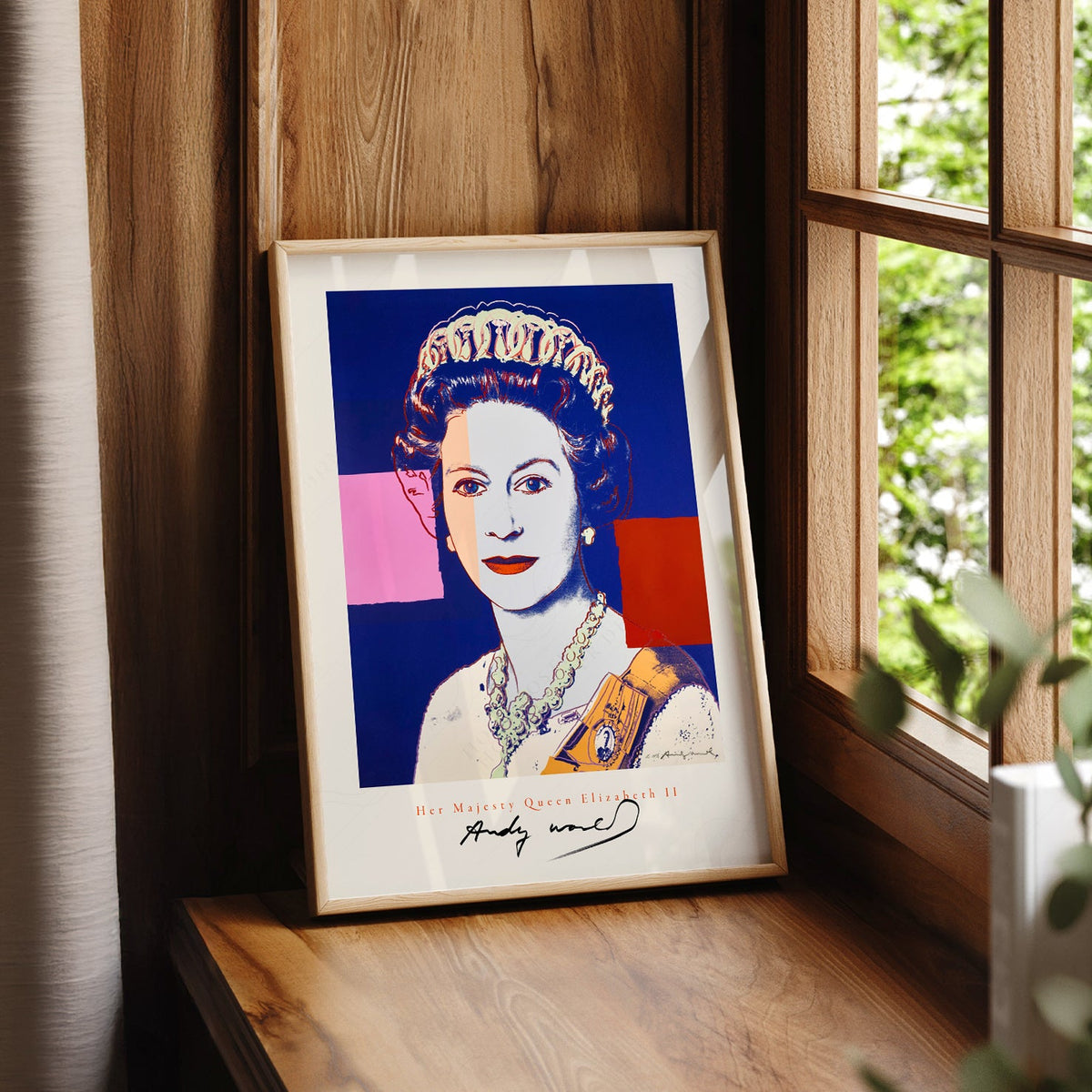 Andy Warhol Queen Elizabeth II Pop Art Print – Modern Wall Art Poster