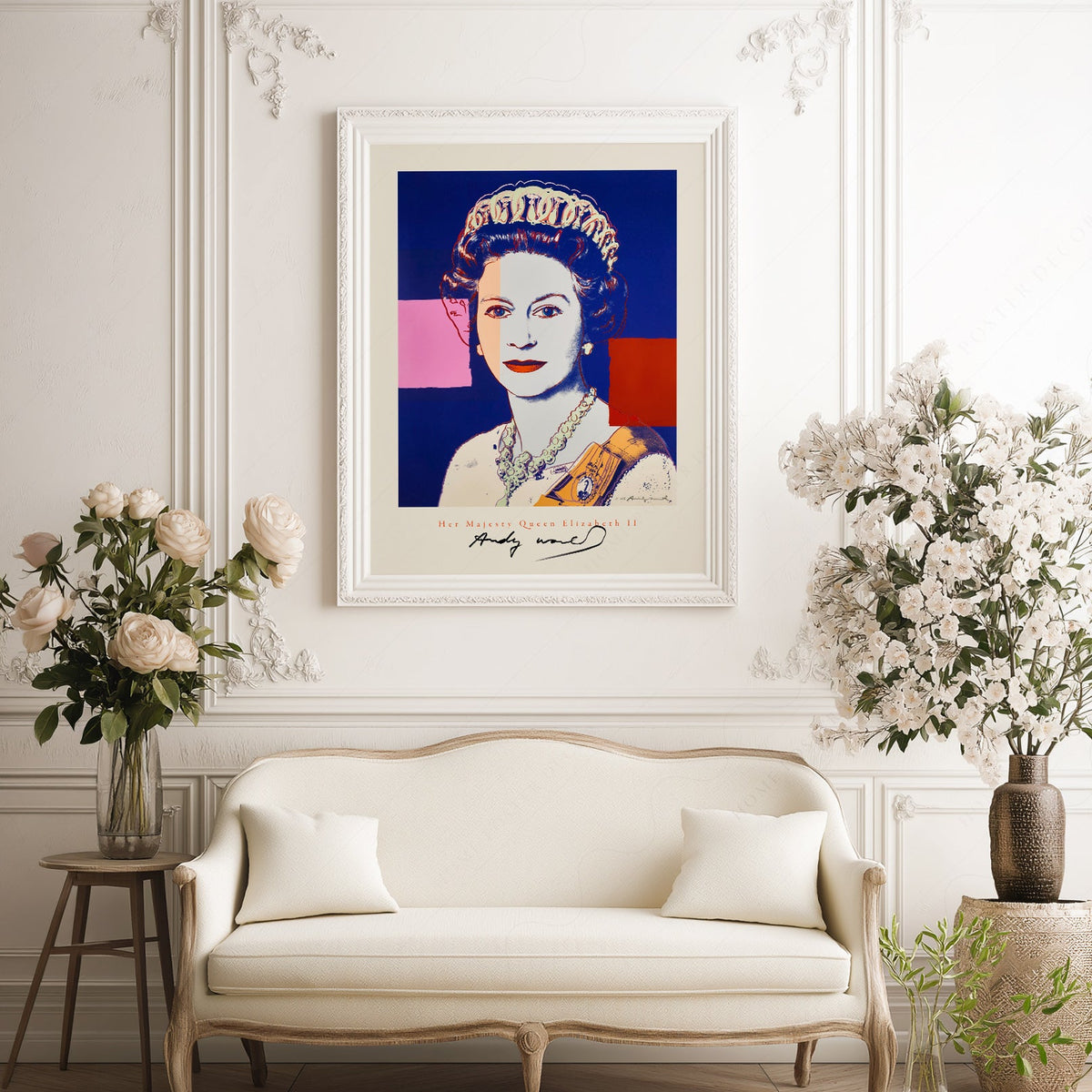 Andy Warhol Queen Elizabeth II Pop Art Print – Modern Wall Art Poster