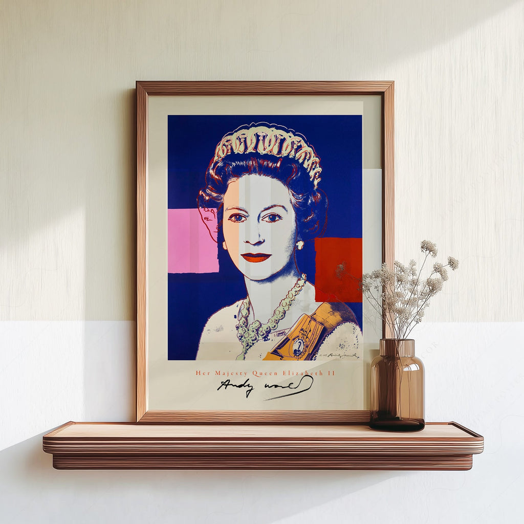 Andy Warhol Queen Elizabeth II Pop Art Print – Modern Wall Art Poster