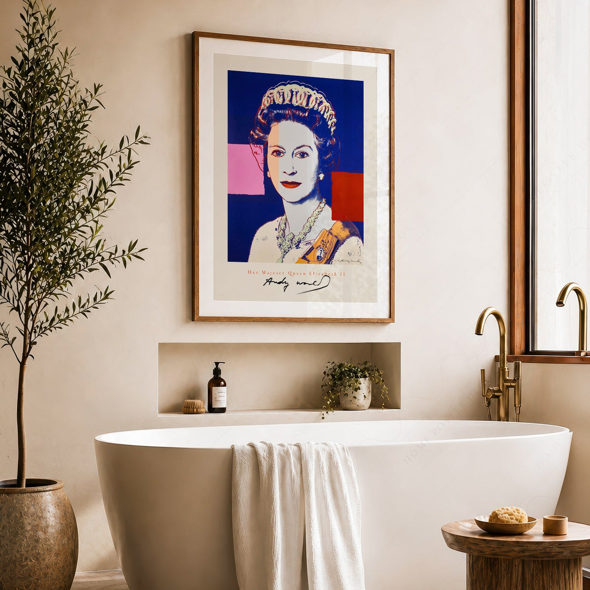 Andy Warhol Queen Elizabeth II Pop Art Print – Modern Wall Art Poster