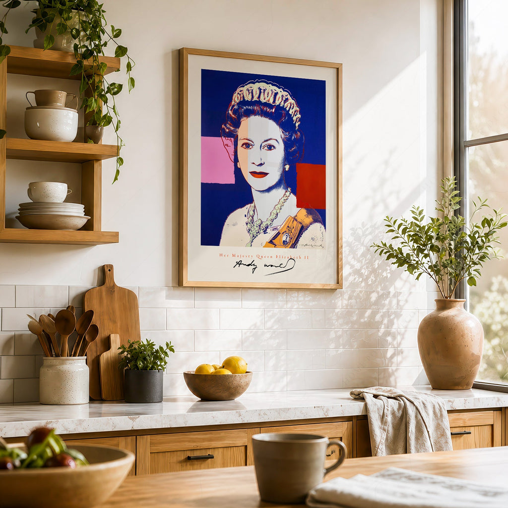 Andy Warhol Queen Elizabeth II Pop Art Print – Modern Wall Art Poster