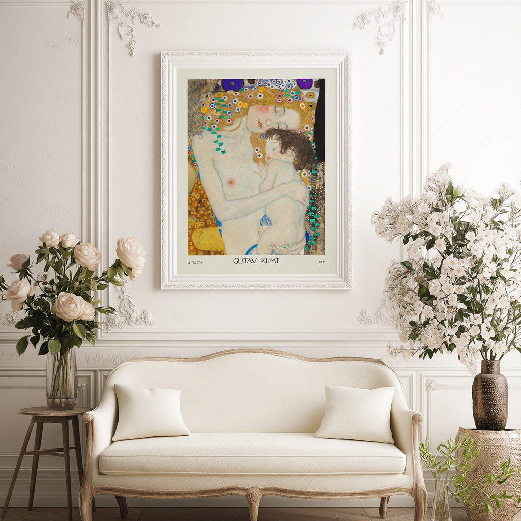 Gustav Klimt Mother and Child Art Print – Le Tre Età Wall Poster