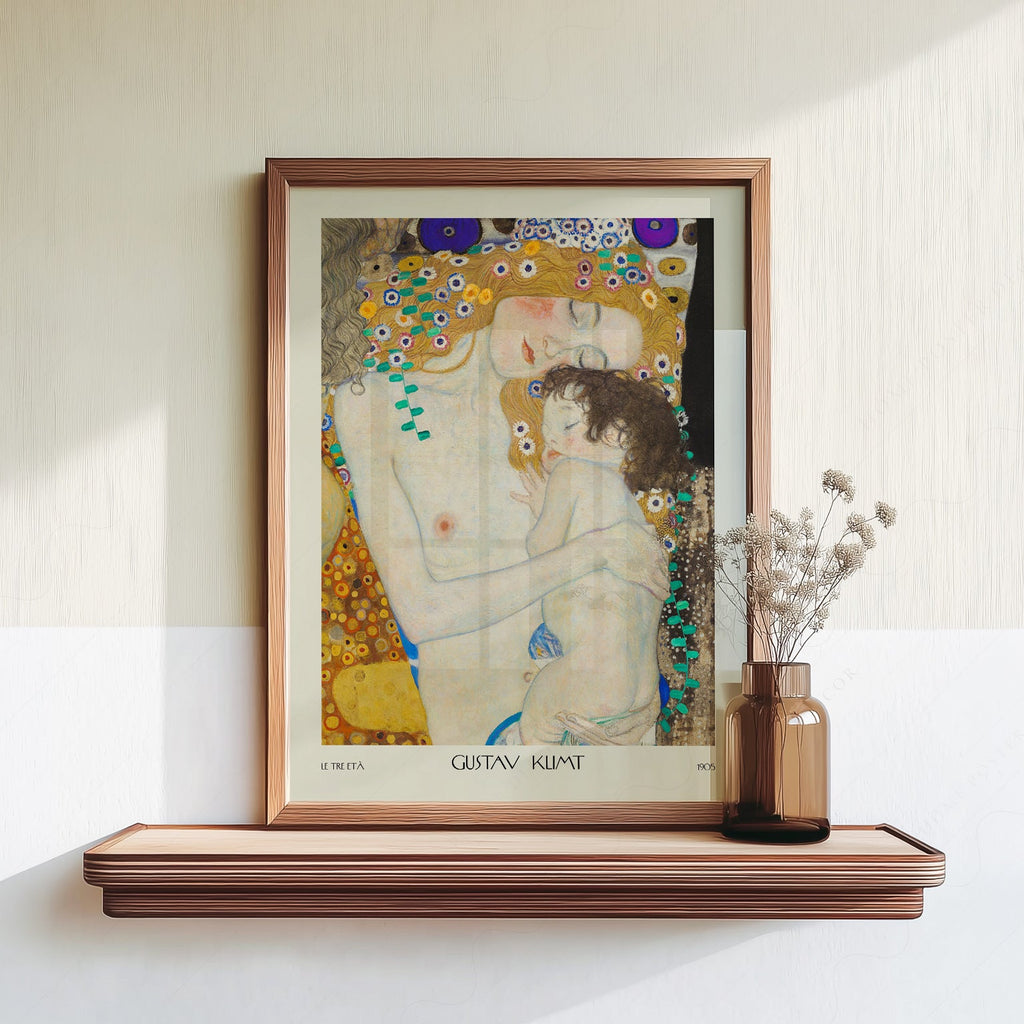 Gustav Klimt Mother and Child Art Print – Le Tre Età Wall Poster