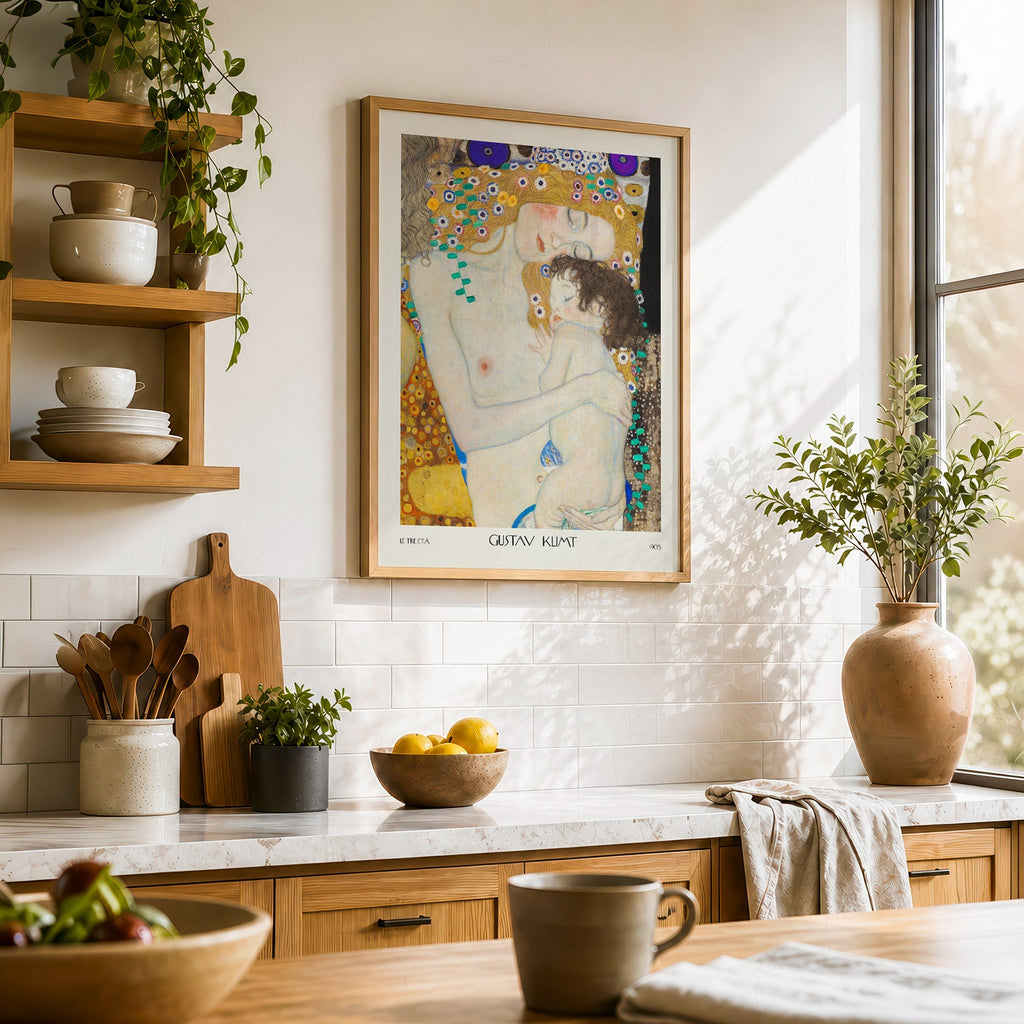 Gustav Klimt Mother and Child Art Print – Le Tre Età Wall Poster