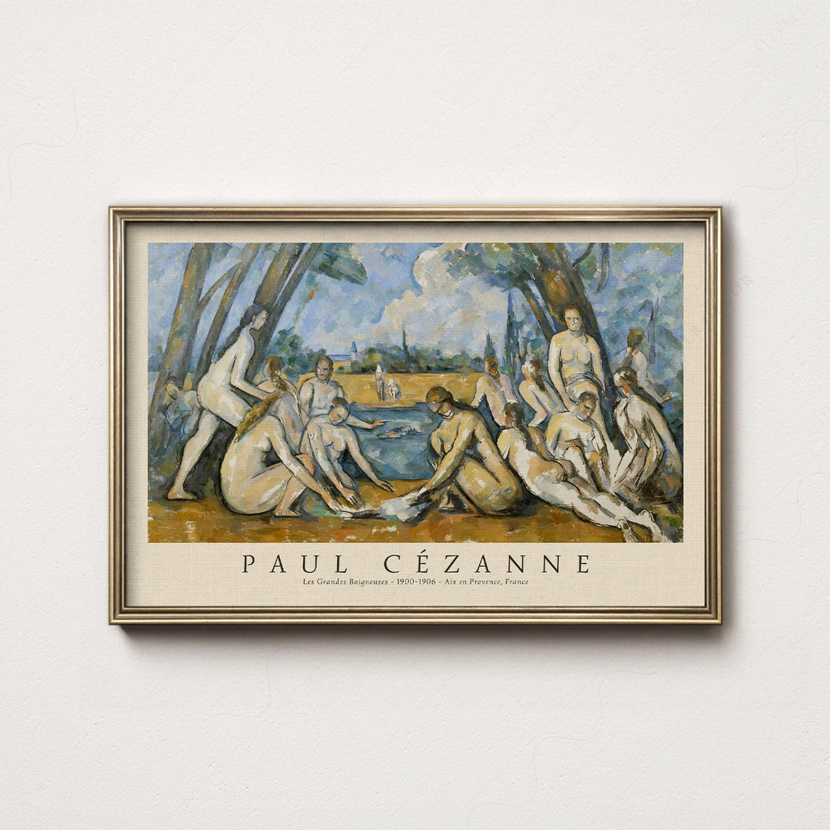 Paul Cézanne Les Grandes Baigneuses Art Print – Impressionist Wall Decor