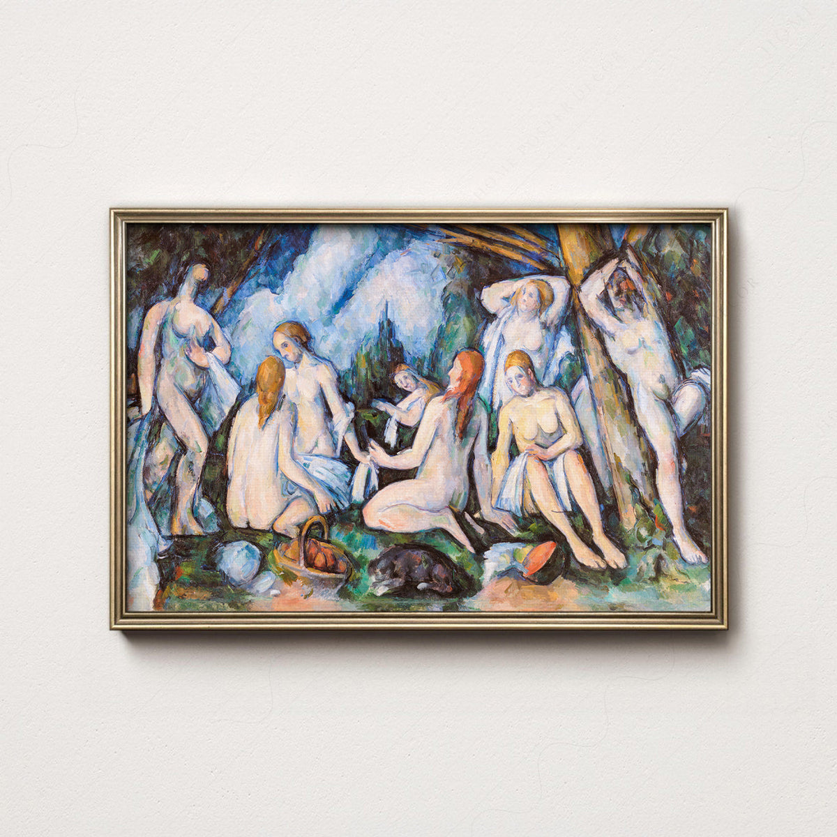 Paul Cézanne Large Bathers Art Print – Post-Impressionist Wall Art Poster