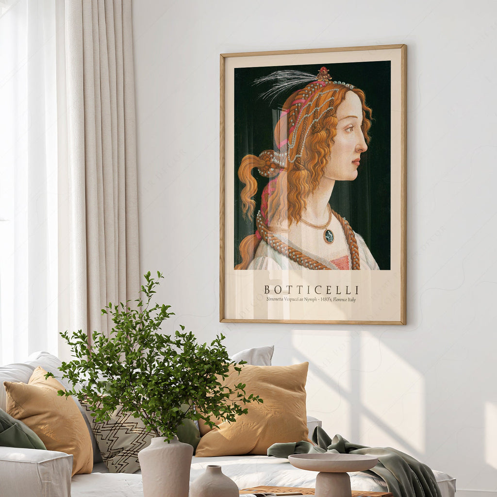 Sandro Botticelli Simonetta Vespucci Art Print – Renaissance Wall Decor