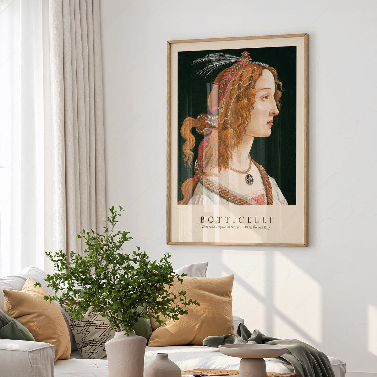 Sandro Botticelli Simonetta Vespucci Art Print – Renaissance Wall Decor