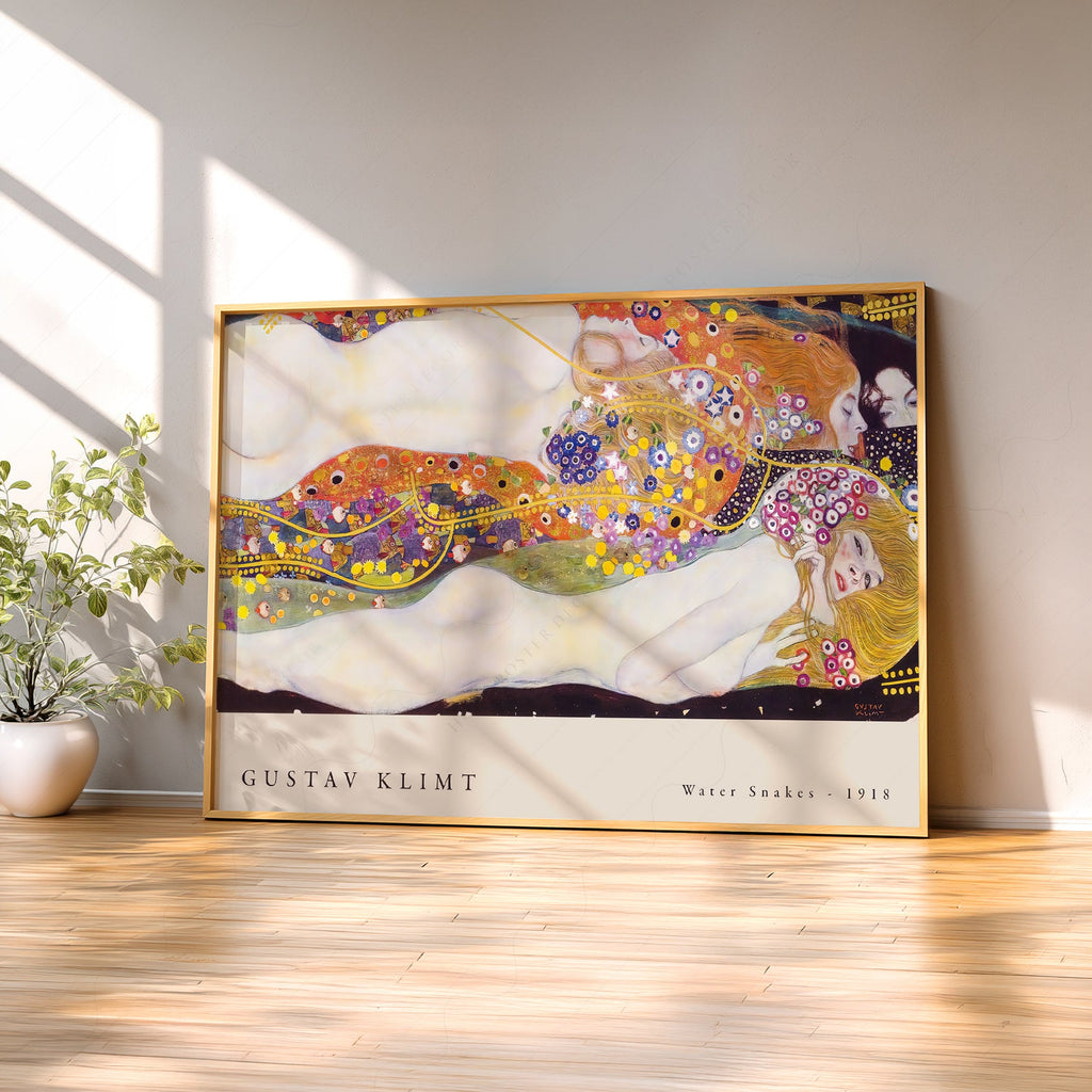 Gustav Klimt Water Snakes Art Print – Art Nouveau Wall Decor Poster