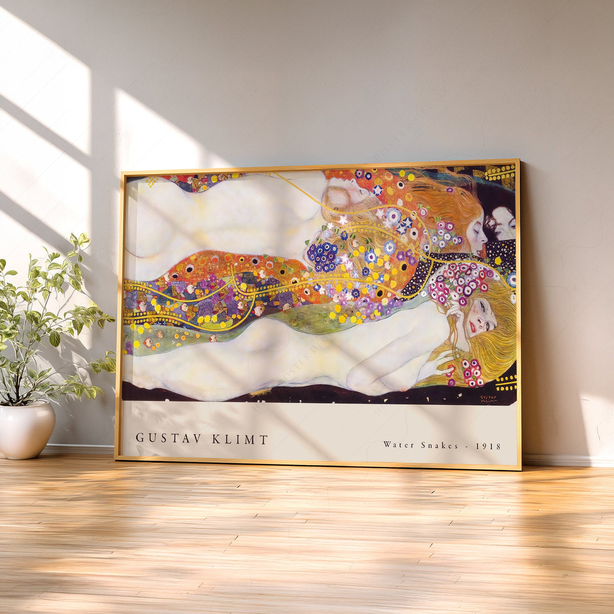 Gustav Klimt Water Snakes Art Print – Art Nouveau Wall Decor Poster