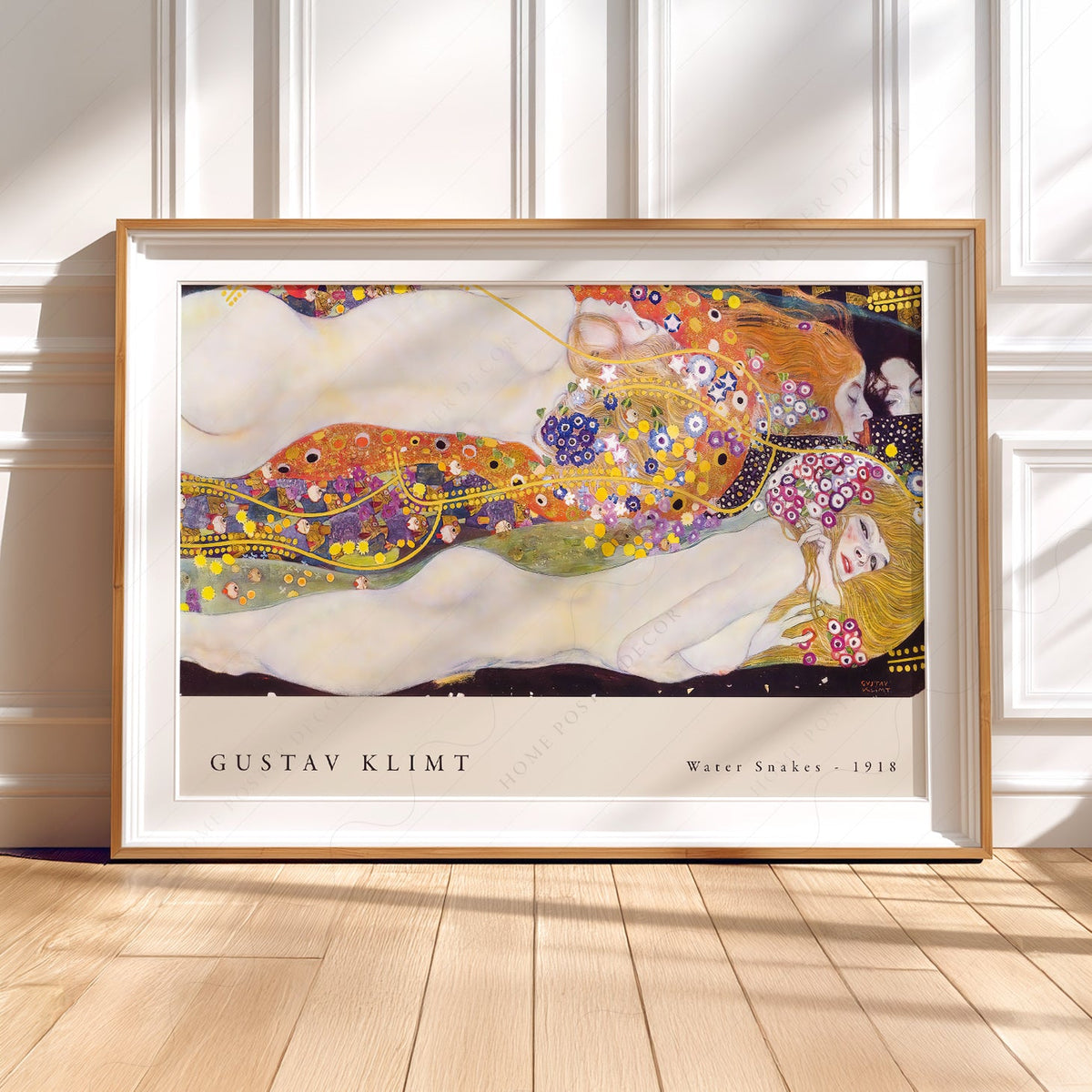 Gustav Klimt Water Snakes Art Print – Art Nouveau Wall Decor Poster