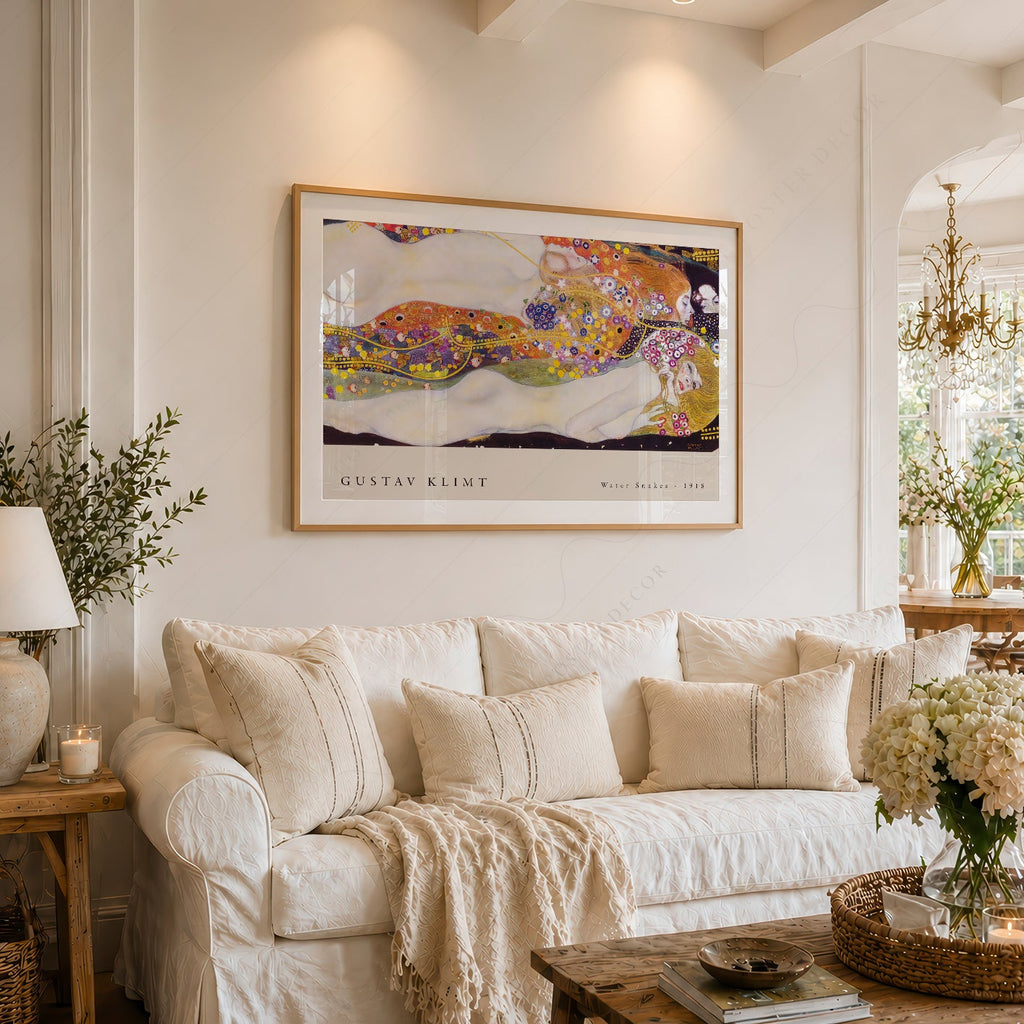 Gustav Klimt Water Snakes Art Print – Art Nouveau Wall Decor Poster