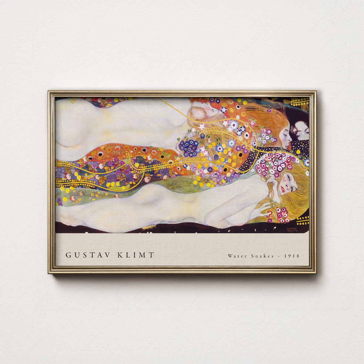 Gustav Klimt Water Snakes Art Print – Art Nouveau Wall Decor Poster
