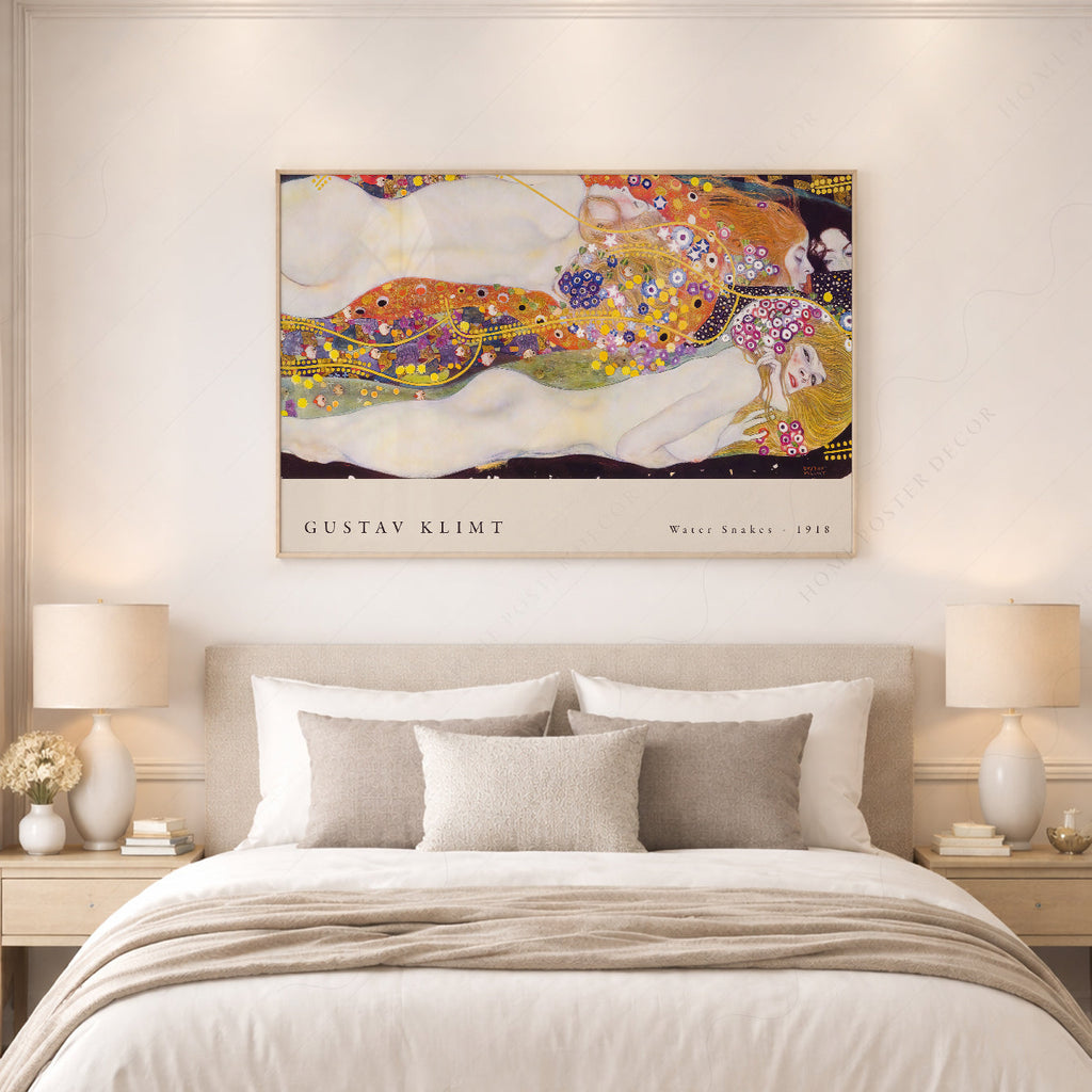Gustav Klimt Water Snakes Art Print – Art Nouveau Wall Decor Poster