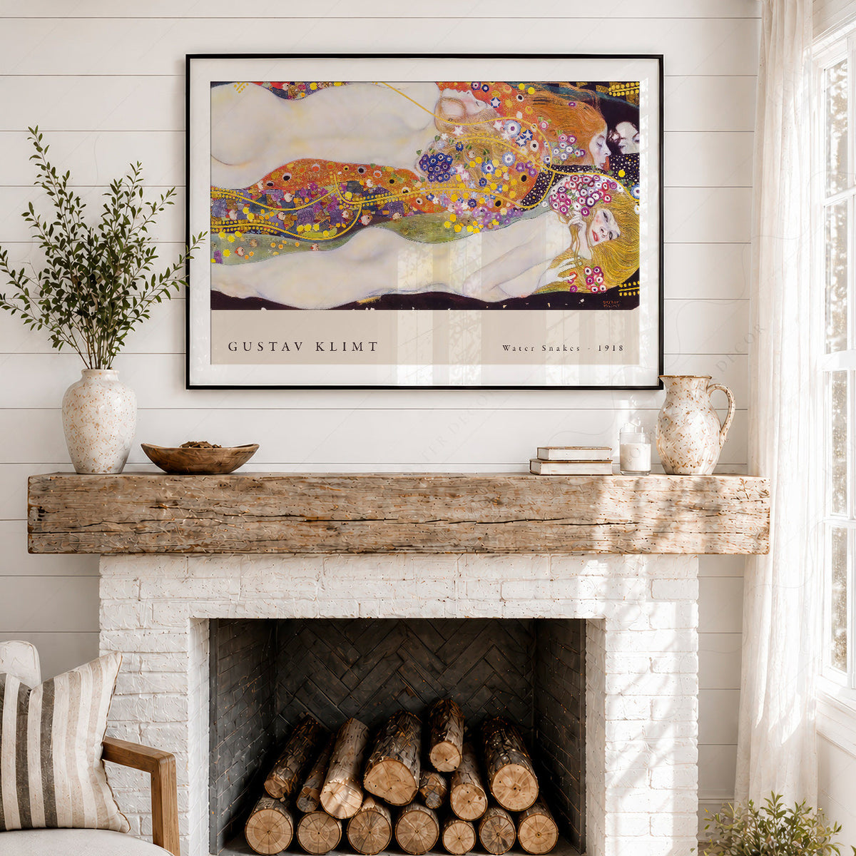 Gustav Klimt Water Snakes Art Print – Art Nouveau Wall Decor Poster