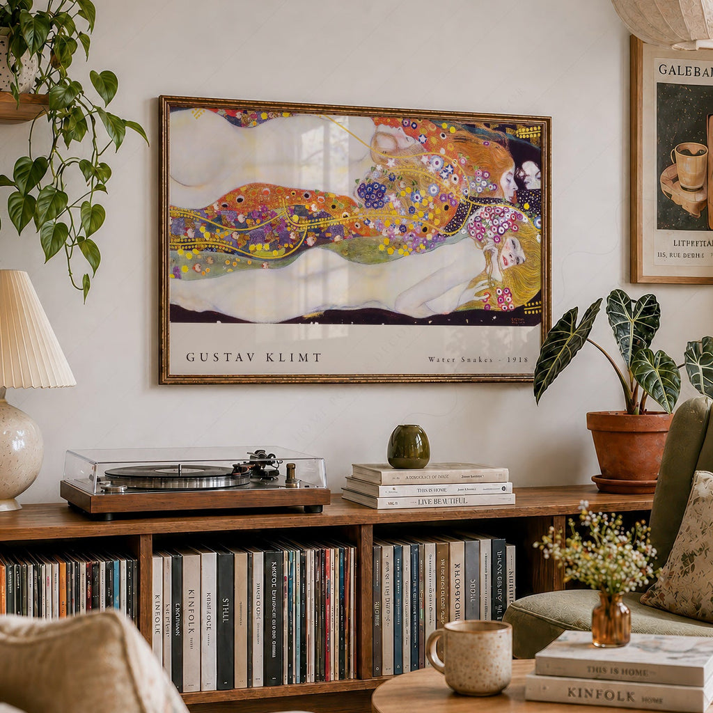 Gustav Klimt Water Snakes Art Print – Art Nouveau Wall Decor Poster