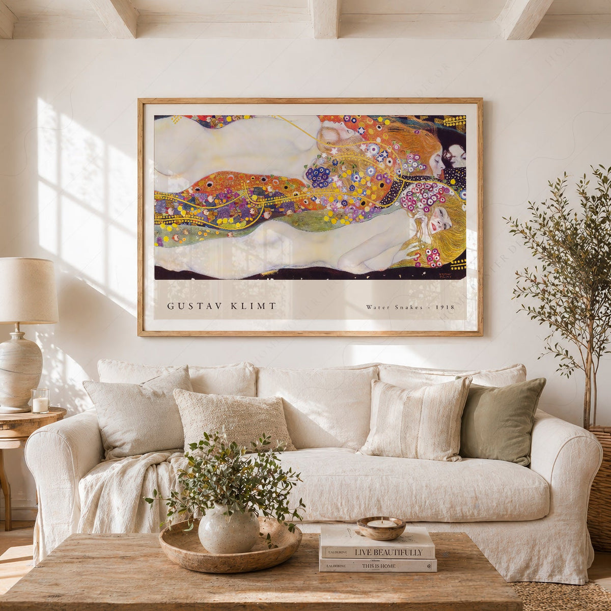 Gustav Klimt Water Snakes Art Print – Art Nouveau Wall Decor Poster