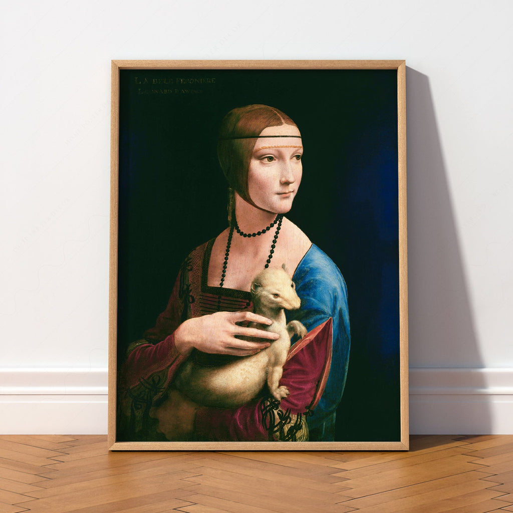Leonardo da Vinci Lady with an Ermine Print – Renaissance Wall Art