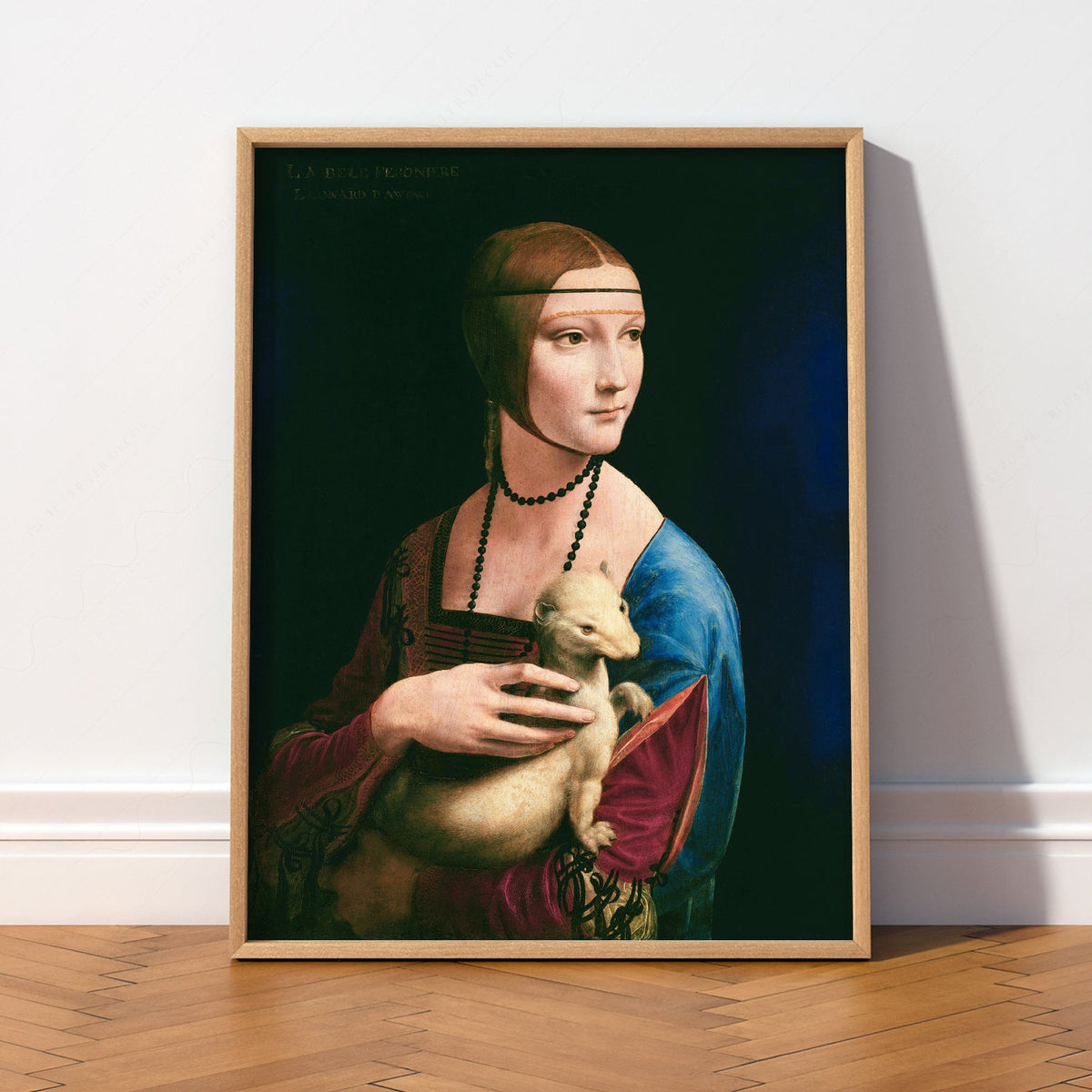 Leonardo da Vinci Lady with an Ermine Print – Renaissance Wall Art