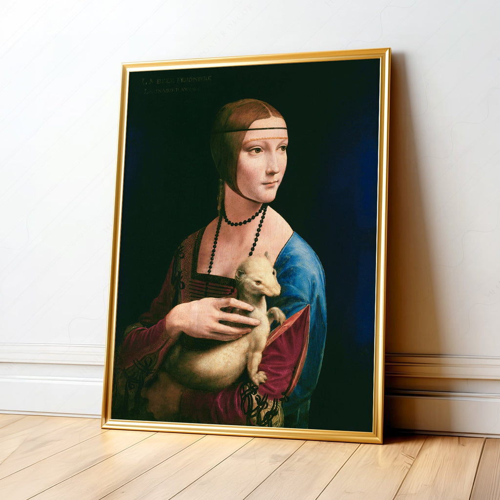 Leonardo da Vinci Lady with an Ermine Print – Renaissance Wall Art