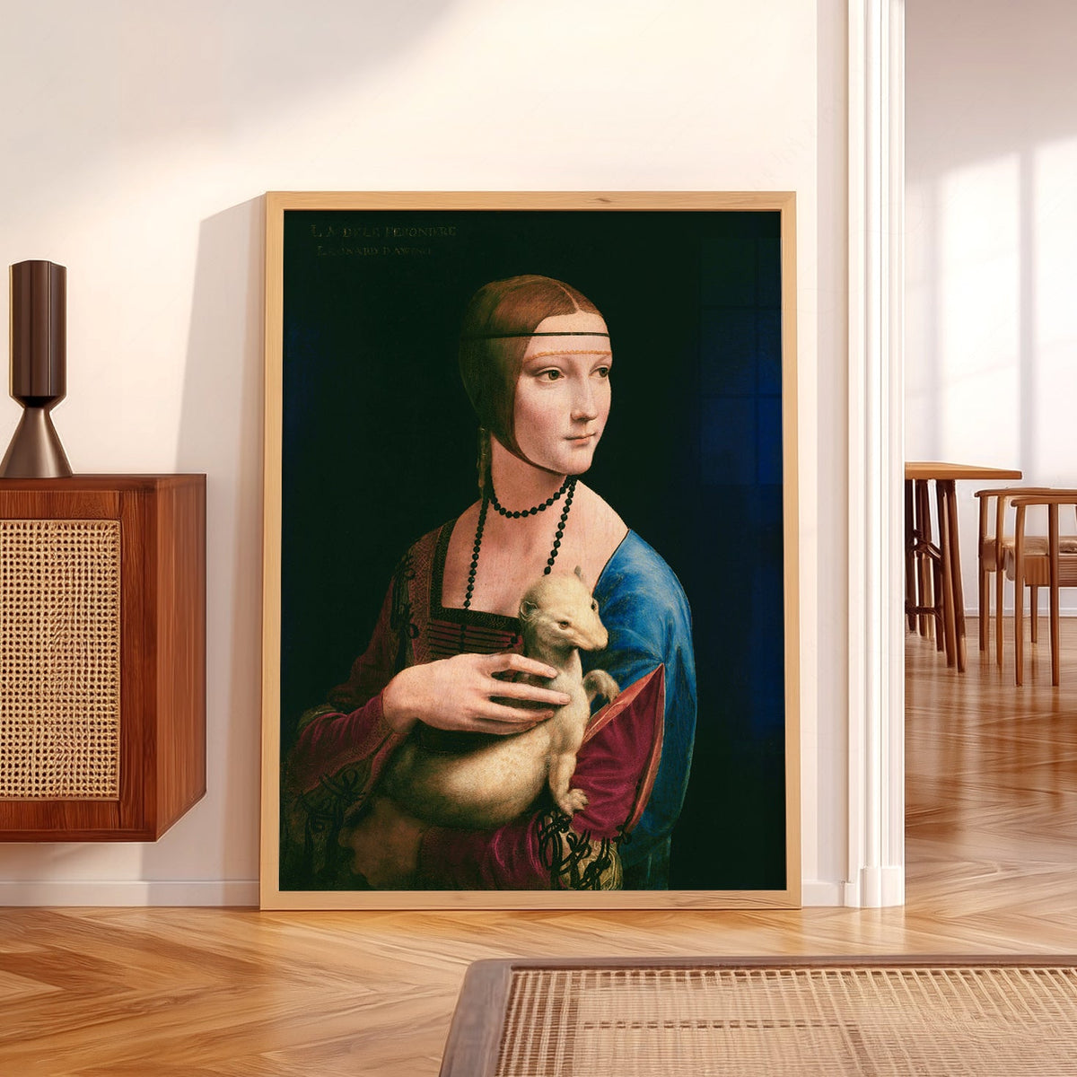 Leonardo da Vinci Lady with an Ermine Print – Renaissance Wall Art