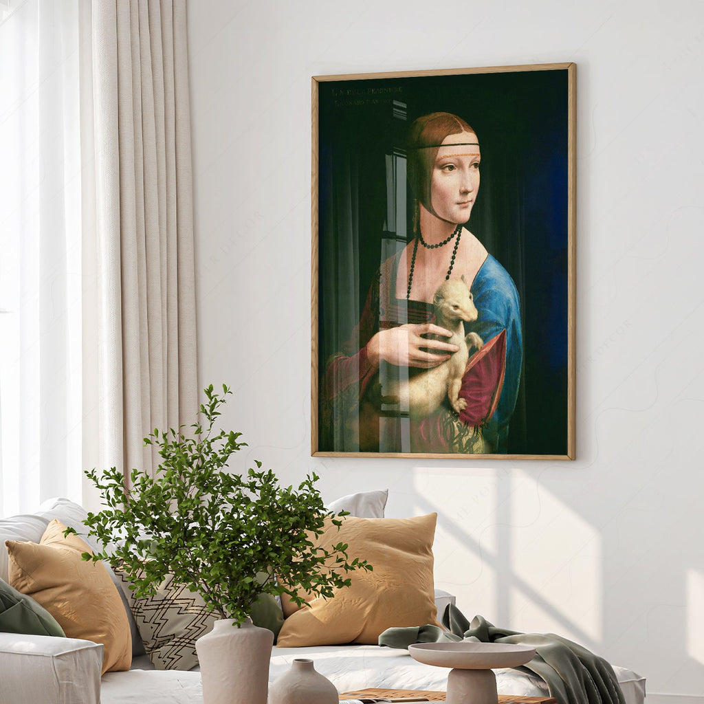 Leonardo da Vinci Lady with an Ermine Print – Renaissance Wall Art