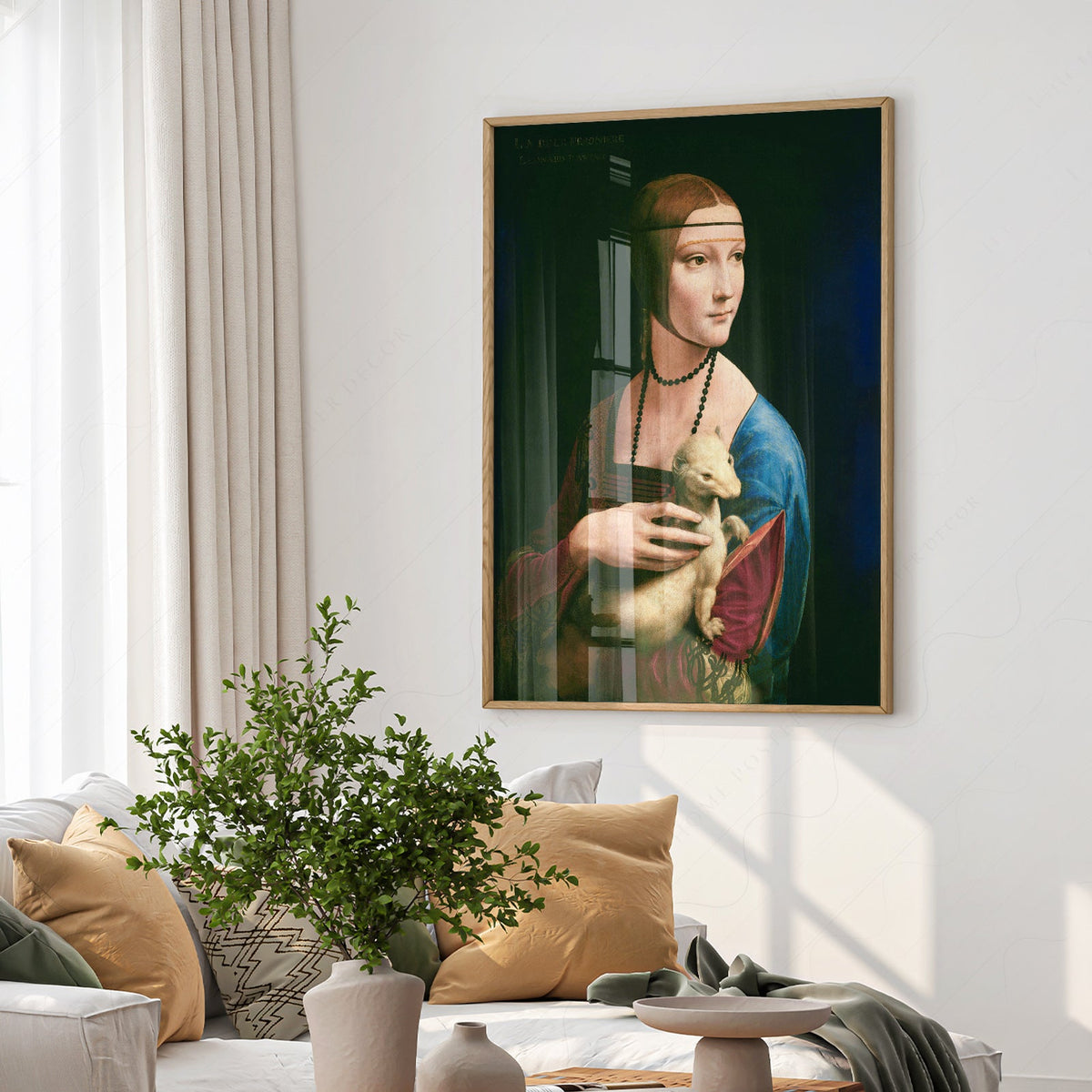 Leonardo da Vinci Lady with an Ermine Print – Renaissance Wall Art