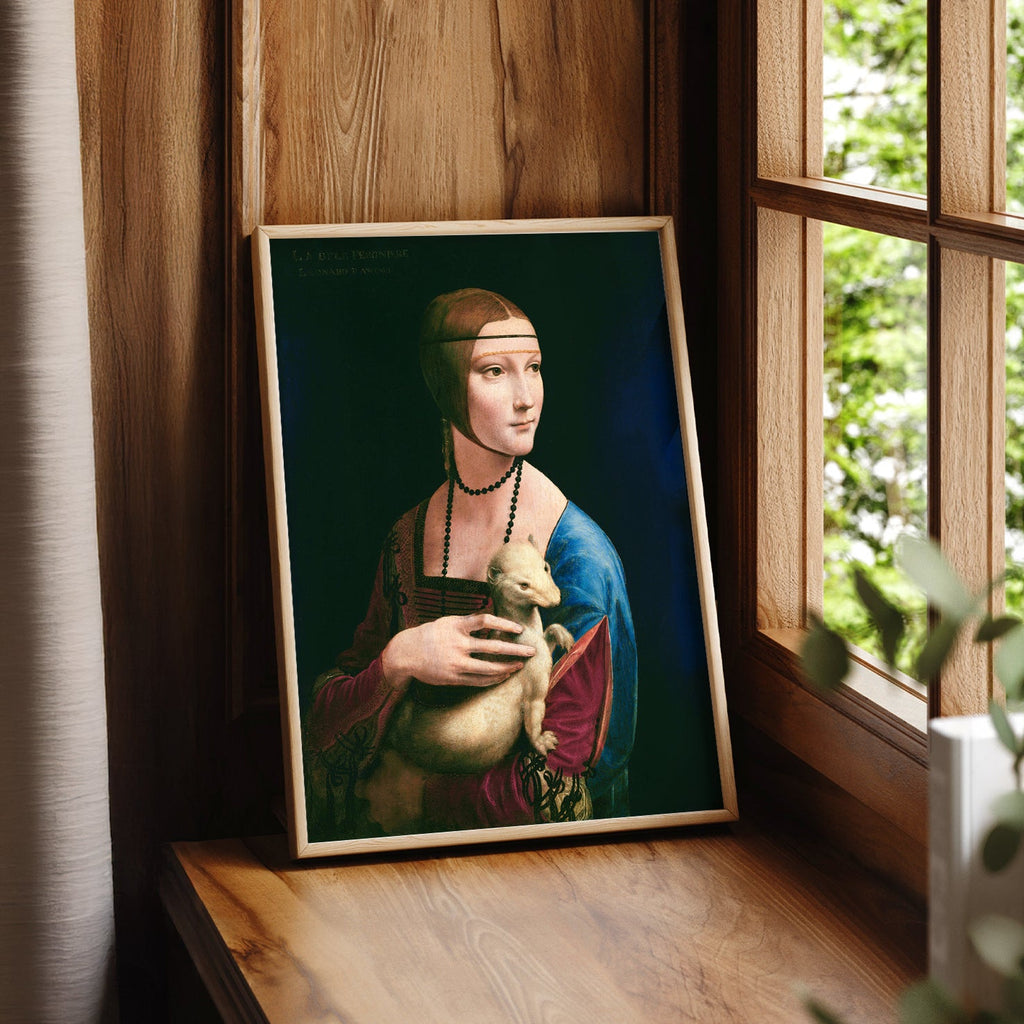 Leonardo da Vinci Lady with an Ermine Print – Renaissance Wall Art