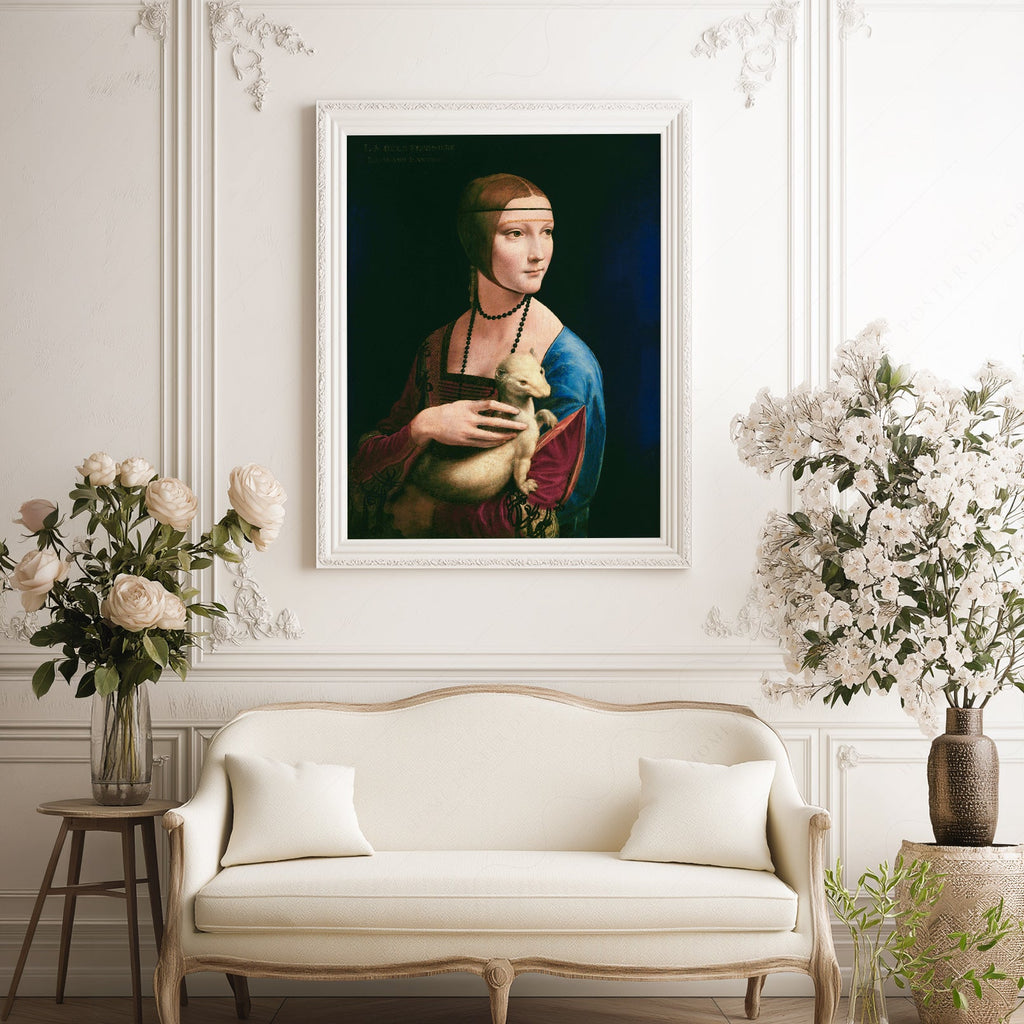 Leonardo da Vinci Lady with an Ermine Print – Renaissance Wall Art